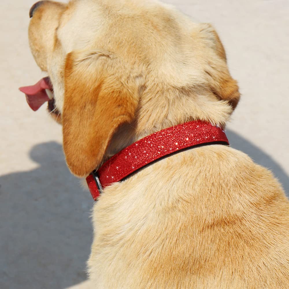 Glittering Basic Dog Collar Comfy & Durable Dog Collar for Small Medium Large...