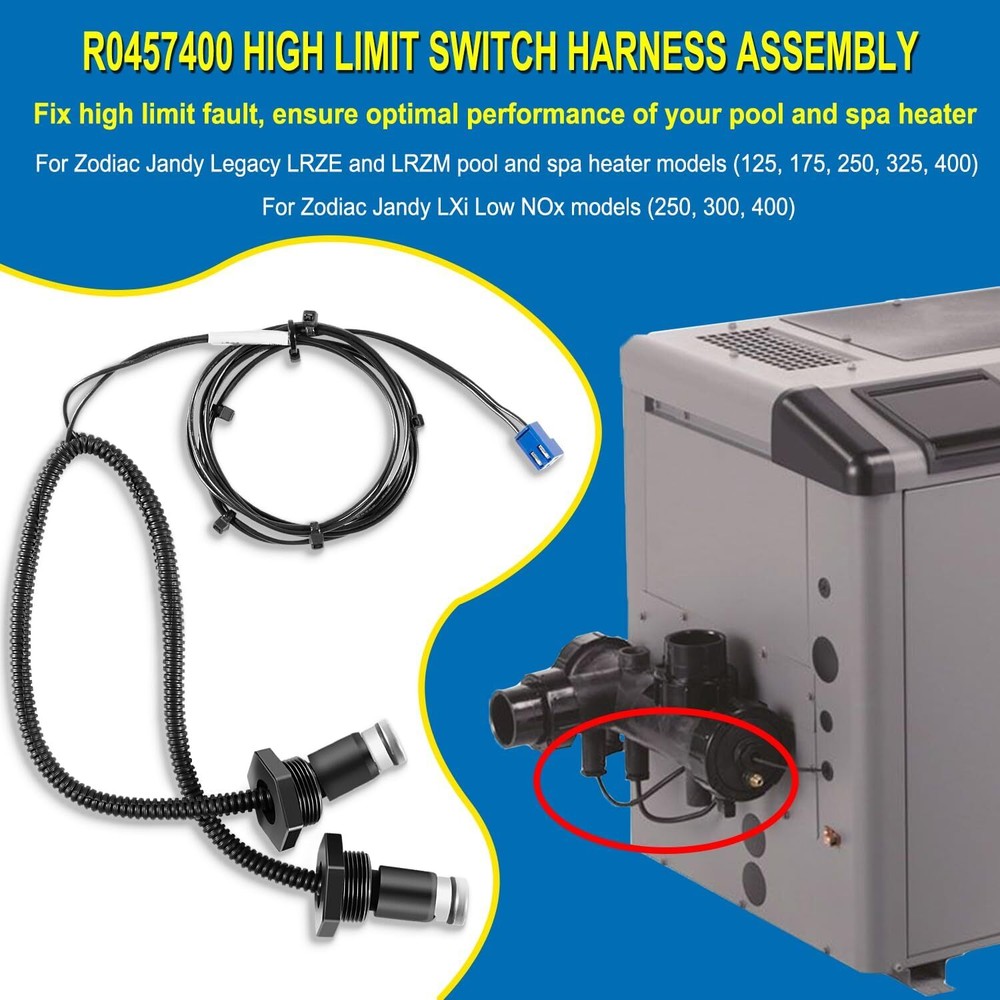 R0457400 High-Limit Wire Harness Switch Assembly Replacement for Zodiac Jandy