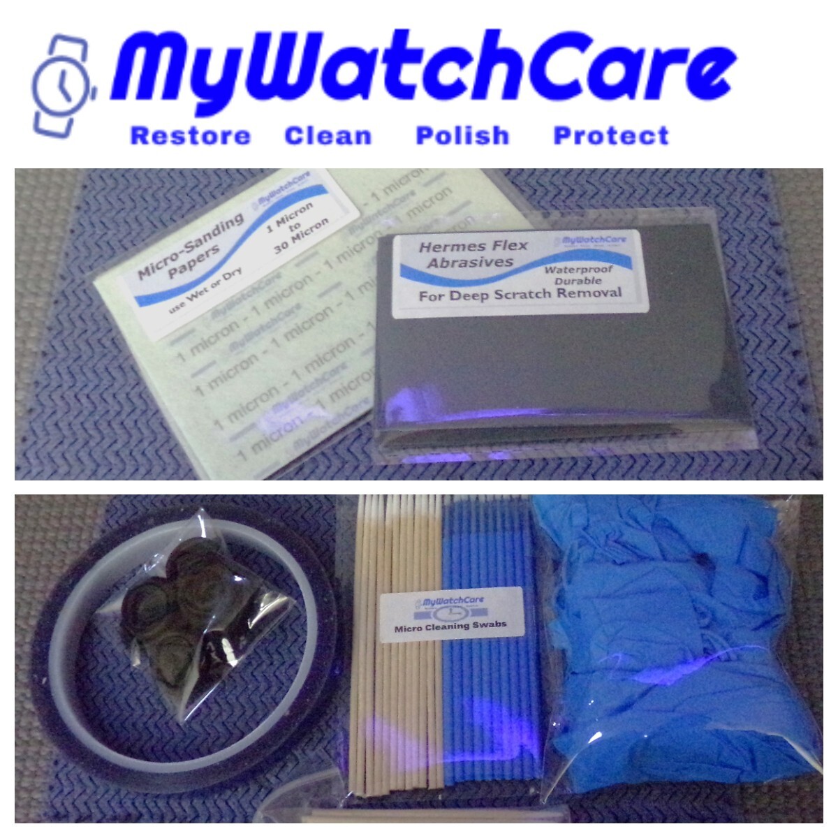 115 pc Watch Scratch Remover, Polishing & Cleaning Kit w/Step by Step Guide