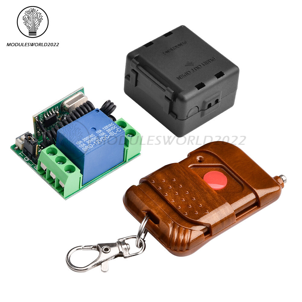 DC 12V 10A Relay 1CH Wireless RF Remote Control Switch Transmitter+ Receiver