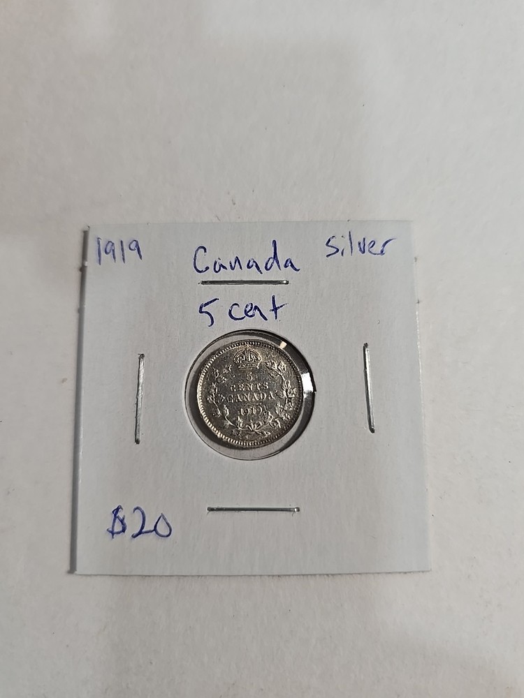 1919 Canada 5 Cent Silver