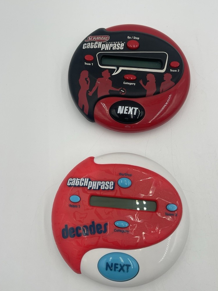 2 Working Electronic Handheld Games Catchphrase Scrabble & Decodes Catchphrase