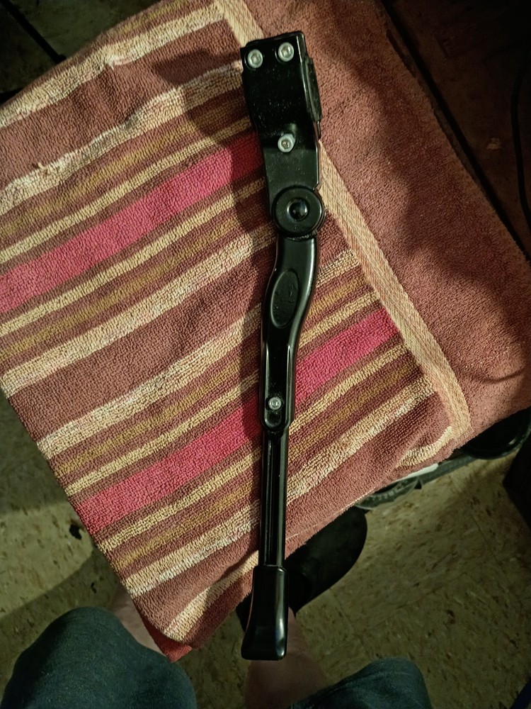 Black Metal Single Leg Bicycle Kickstand Adjustable