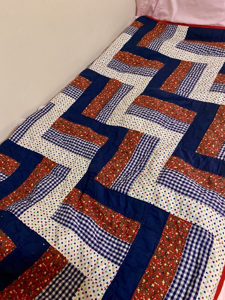 Vintage 90’s Large  Handmade Quilt