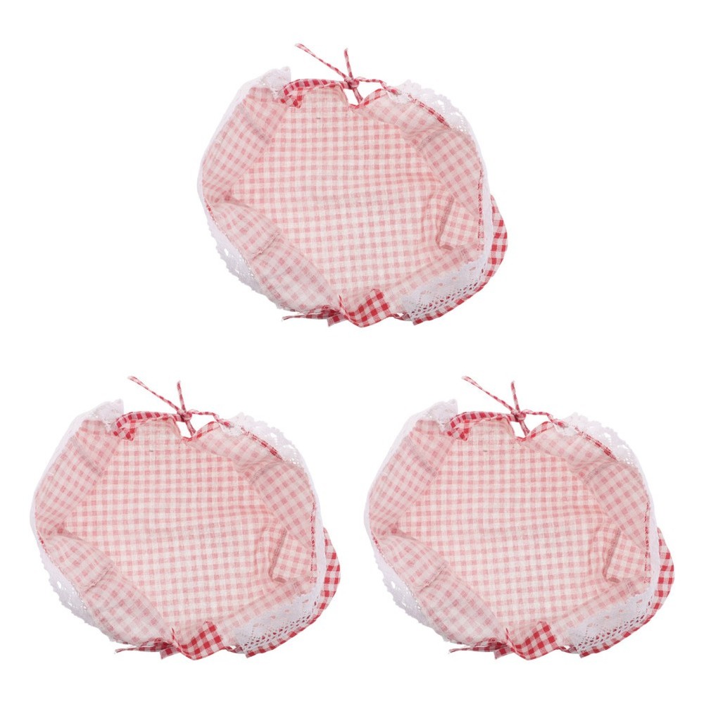 3 Pcs Rattan Storage Basket Cloth Cover Easter Liner Inserts Liners
