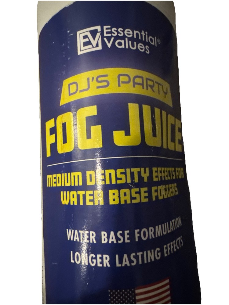 Essential Values Fog Machine Liquid - Fluid for Smoke 32oz Medium Density NEW