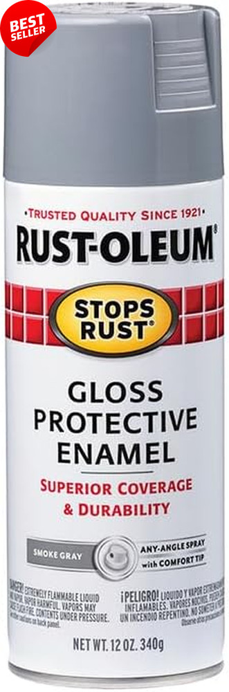 7786830 Stops Rust Spray Paint, 12 Oz, Gloss Smoke Gray