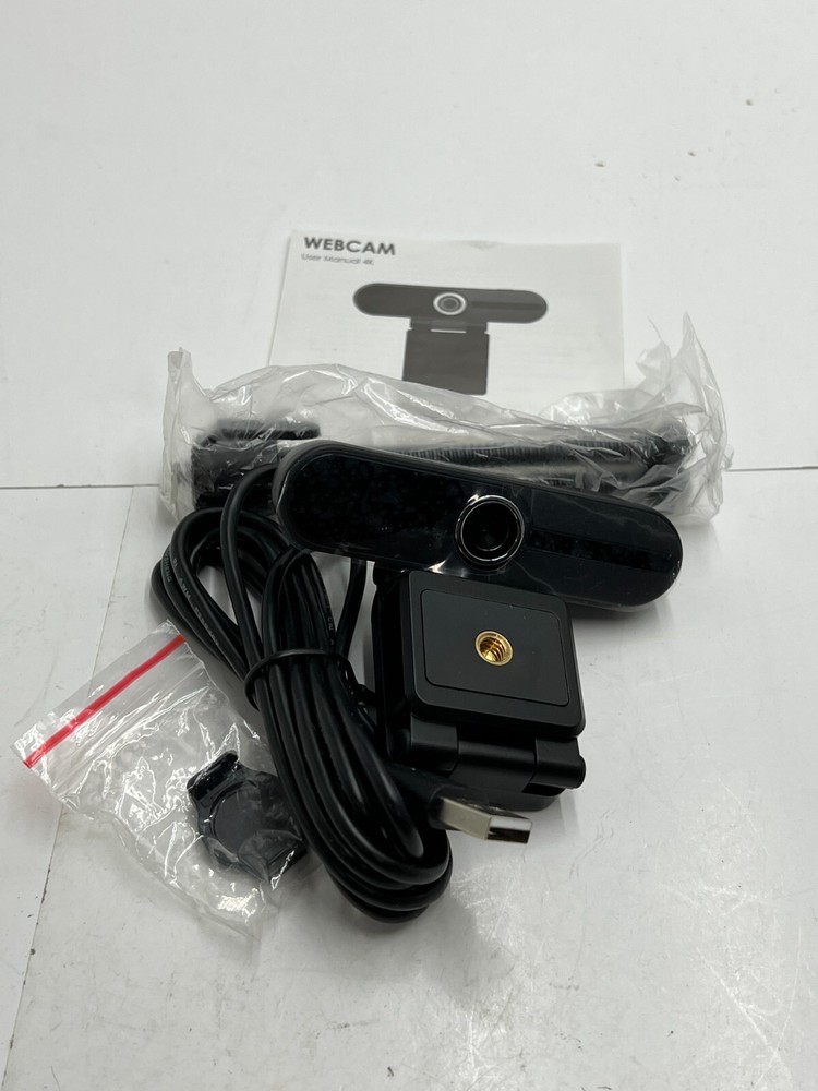 Webcam Black Pro Streaming Web Camera, W8A 8MP Webcam, 5.6mm, DC 5V