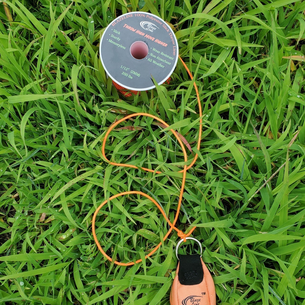 Arborist Climbing Throw Line 2 mm (1/12 in) 150 ft Spool Cord 200 lbs Tensile