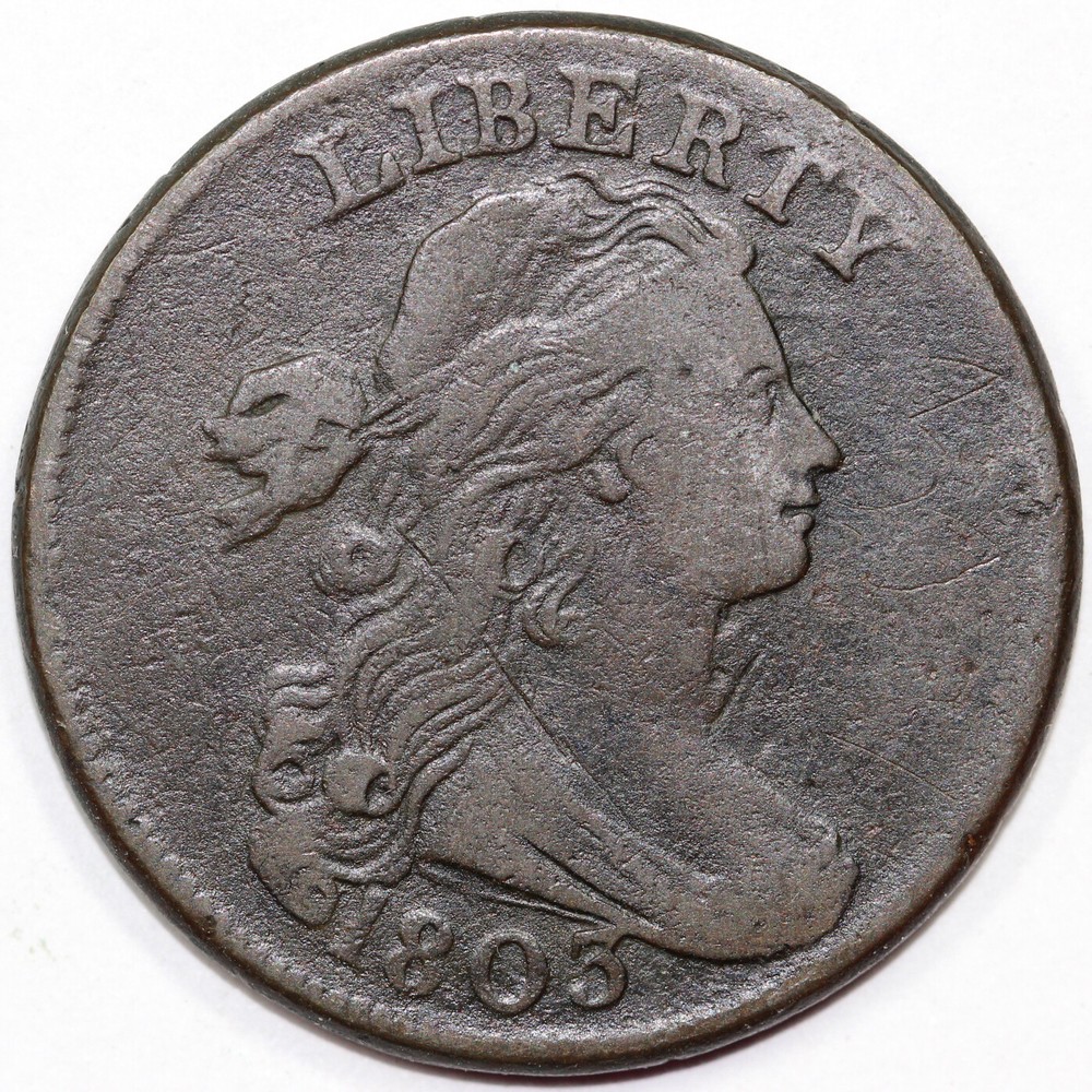 1803 1c Draped Bust Large Cent *Cud Reverse*