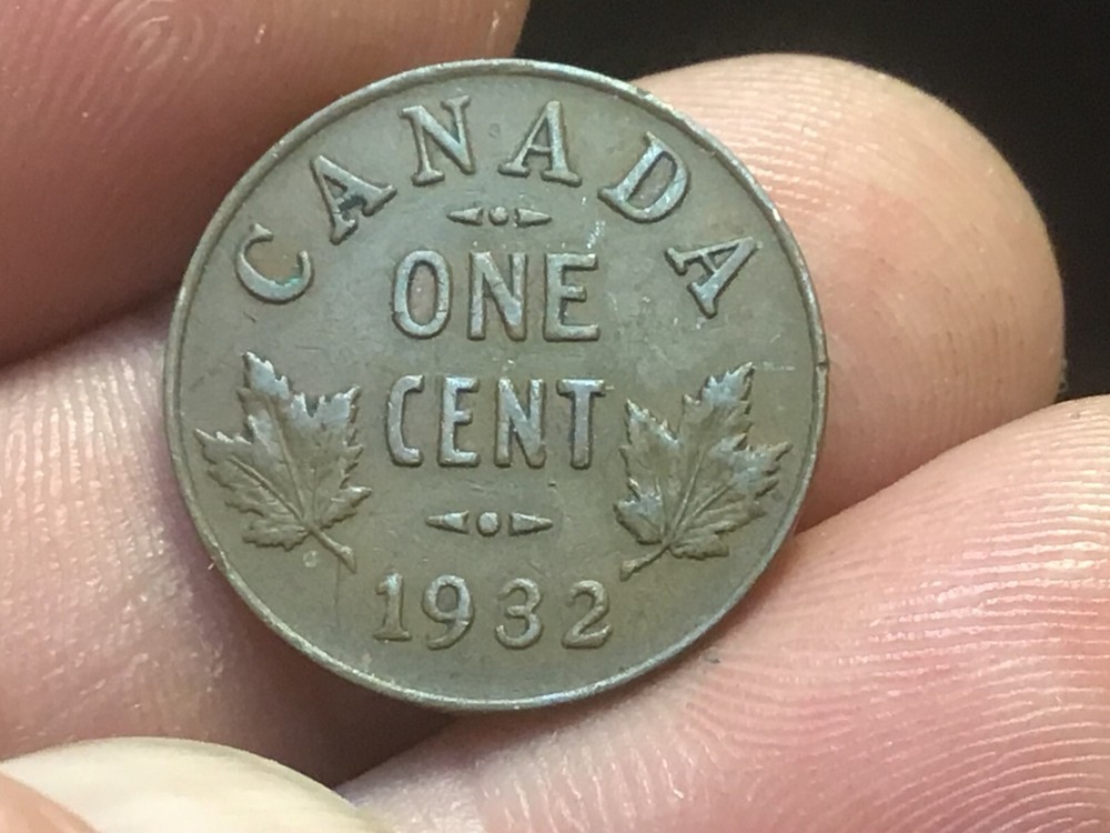 1932 Canada Cent, Canadian Penny, 1 Cent