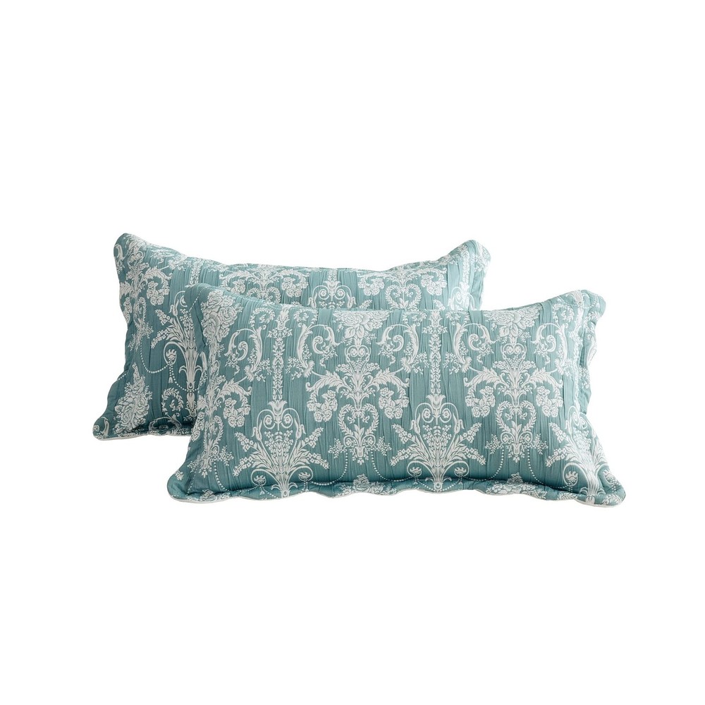 Oversized King Bedspread, Jacquard Matelasse Damask Pattern Design, Lightweig...