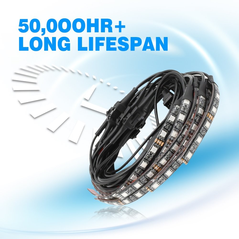 12pcs Motorcycle LED Under Glow Light Kit Multi-Color Neon Strip /Remote Control