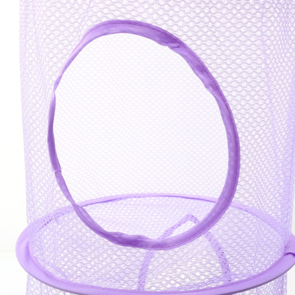 2 Pcs Foldable Hanging Storage Nets Multi Layer Mesh Drying Basket For Clothes