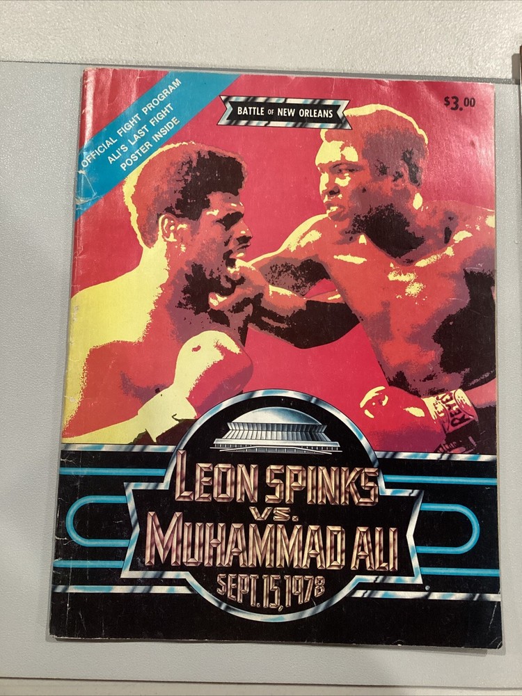 1978 Sept 15 Boxer Leon Spinks Muhammad Ali Boxing Fight Program
