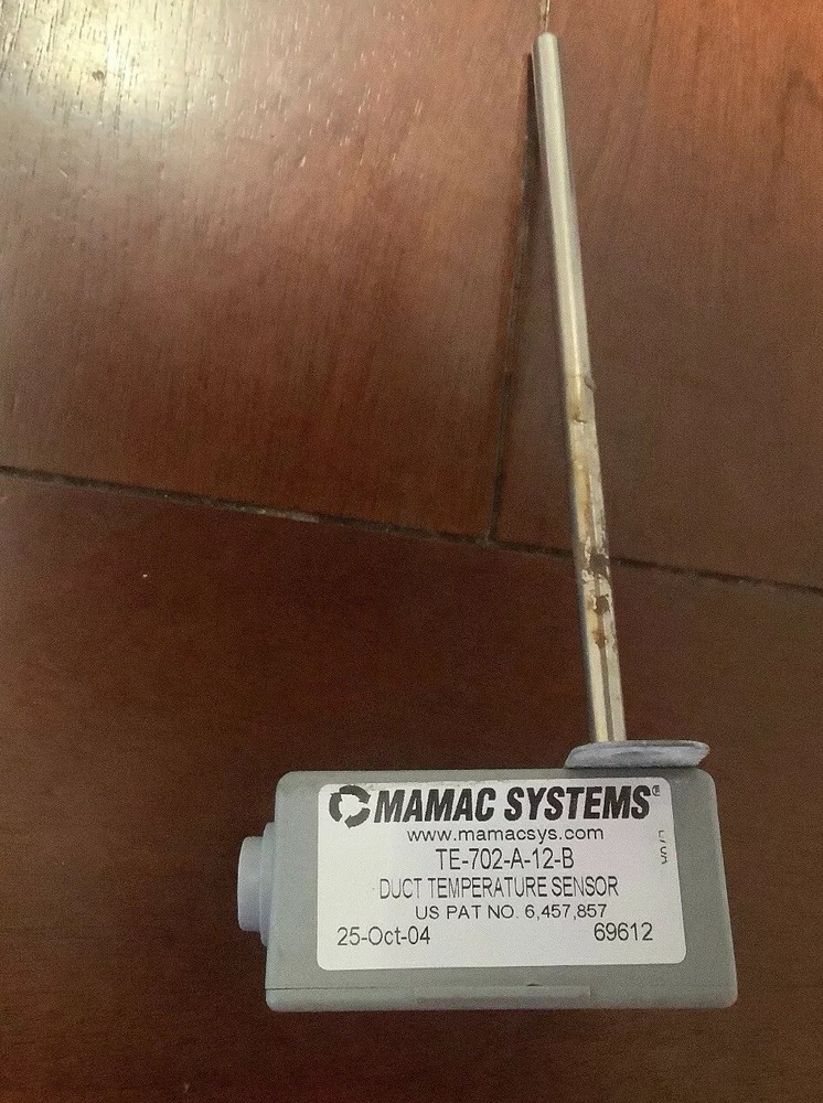 Mamac Systems TE-702-A-12-B Duct Temperature Sensor, Probe Length 6"