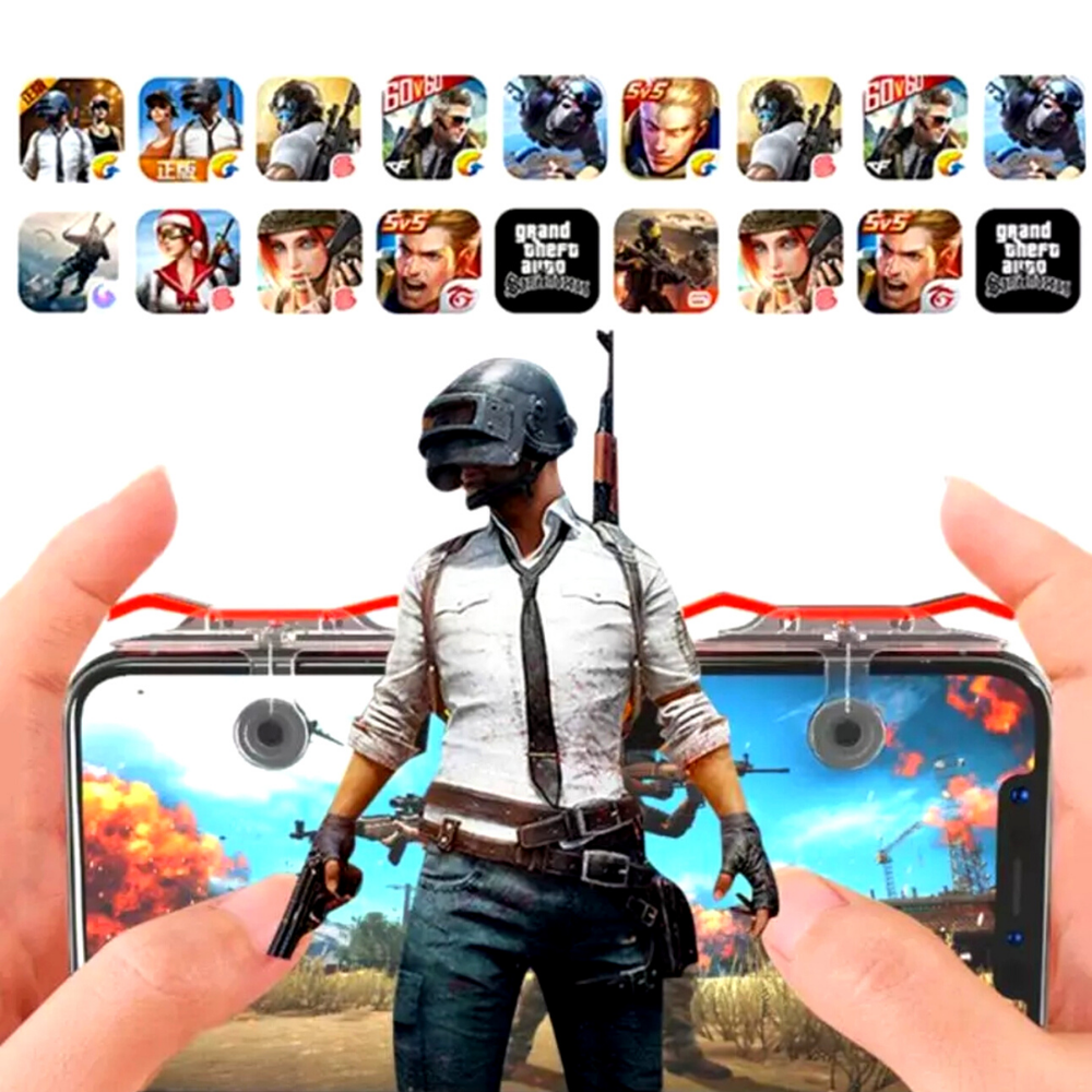 Mobile Cell Phone Game Controller Gamepad Joystick Fire Trigger Button For PUBG