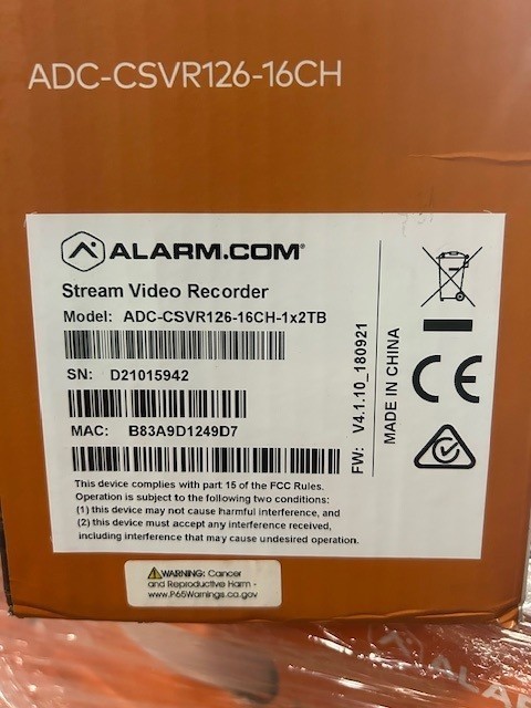 ADC ADC-CSVR126-16CH-1X2TB 16-Channel 2-HD Bay Commercial Business Stream Video