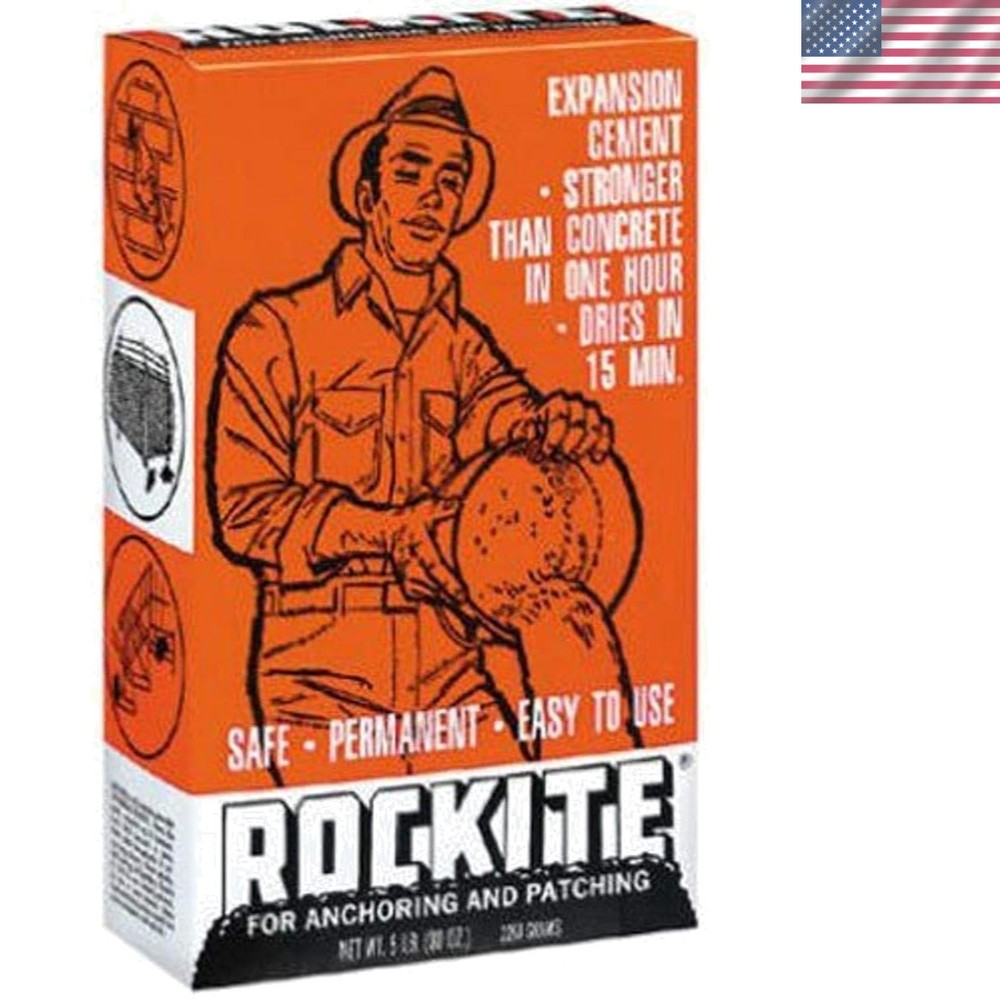 Rockite Cement 15 Min Quick-Setting 5 Lb White Pail - Water Resistant Solution