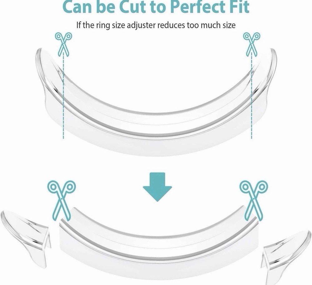 Invisible Ring Size Adjuster for Loose Rings Sizer Transparent