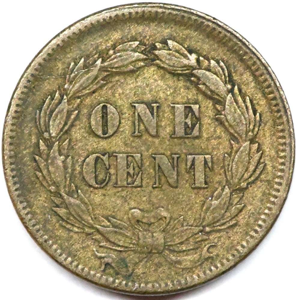 1859 Indian head cent with die cuds
