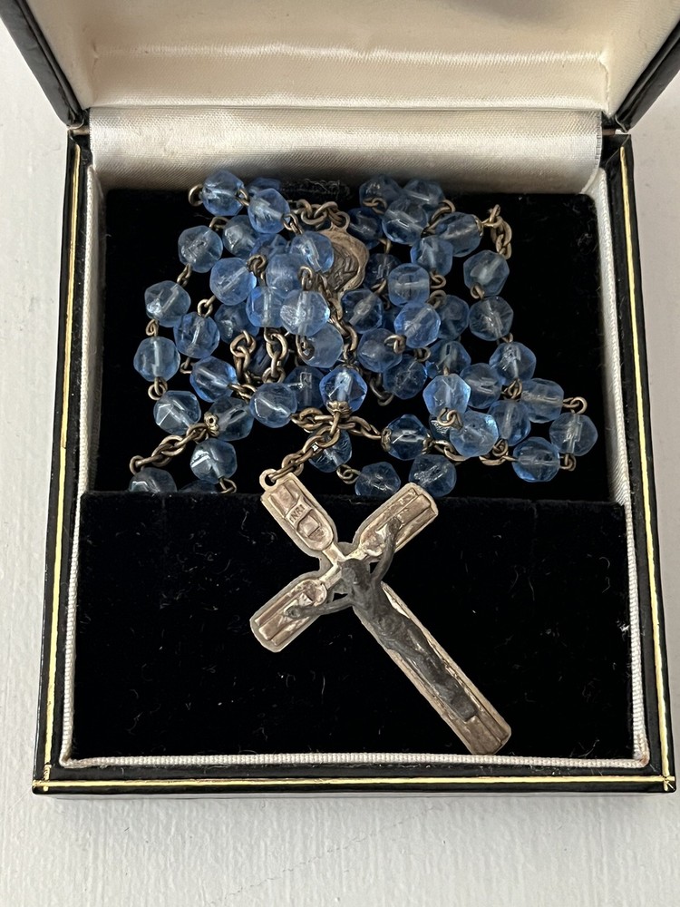 VTG Mid Century Beaded Rosary ITALY