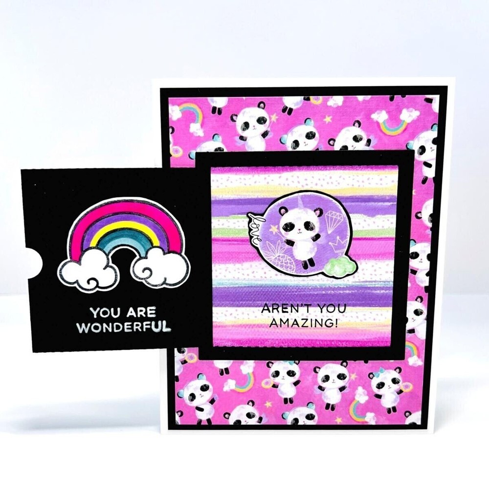 Diamond Press Surprise Message Stamp & Die Set New