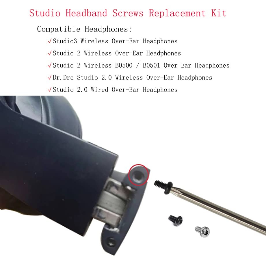 Studio 3 Headband Screws Replacement, Beats 3 Replacement Parts small