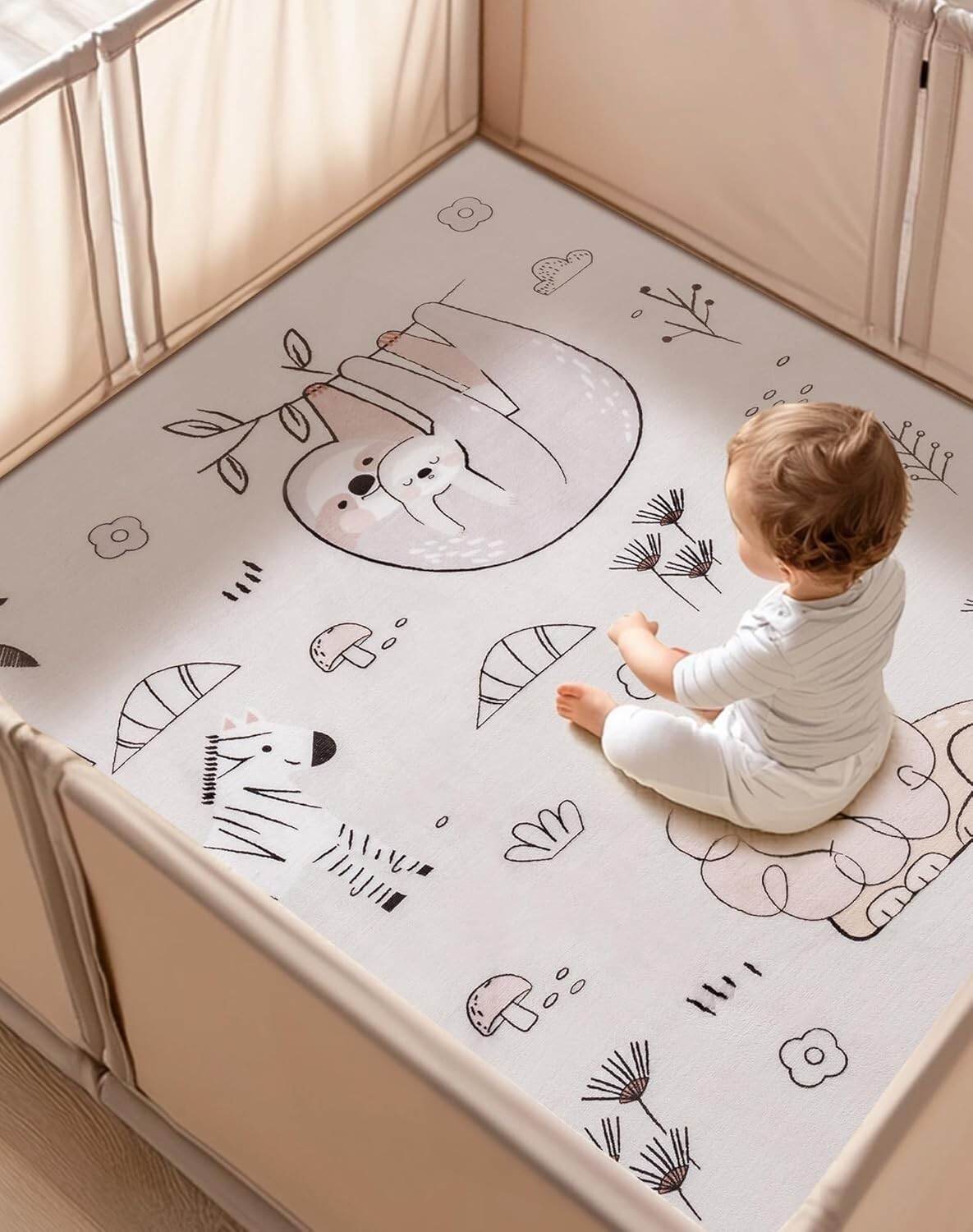 Robud Baby Play Mat 50"X50" Non Slip Large Playpen Mat Thick Crawling Mat Pad