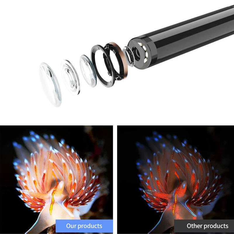 6LED USB Snake Endoscope Borescope Camera for Android Phone Type C HD Inspection