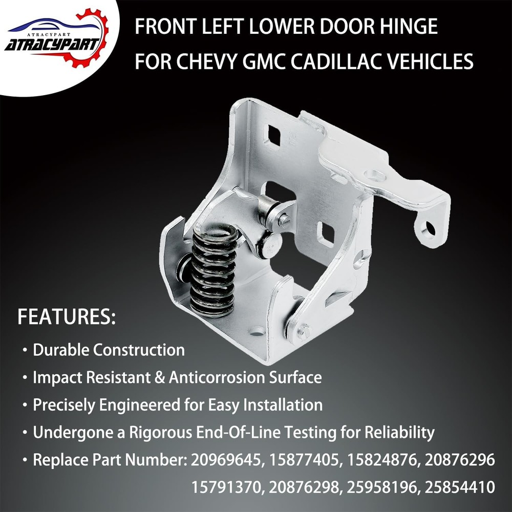 Lower Door Hinge Front Left Driver Side | for 2007-2014 Chevy