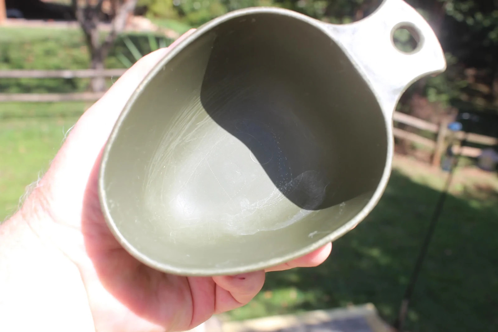 THREE Genuine USED Swedish Army Mess Kit Plastic Drinking Mug Kuksa Cup Kåsa