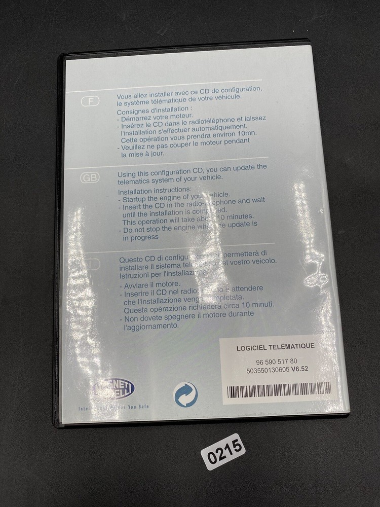 MagnetiMarelli Telematic System cd software, Cd Logiciel, Version 490 V6.52