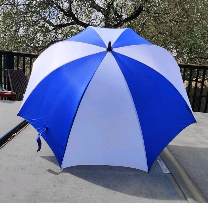 Shedrain 49” Single Canopy Golf Umbrella Blue/White