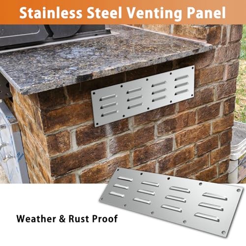 2 Pack Stainless Steel Venting Panel for Grill Accessory Silver 2 Pack