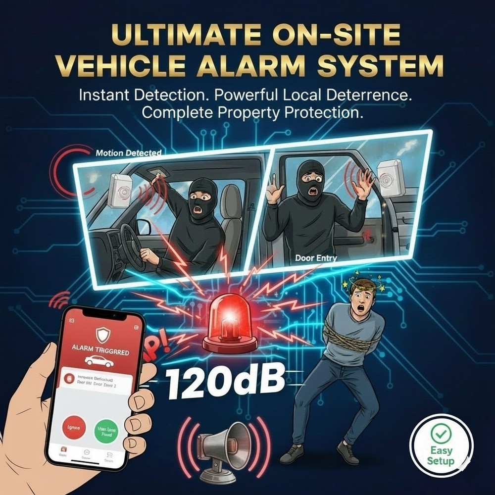 Camper Van Remote Alarm Security System Wireless Mobile Call/SMS Real Time Alert