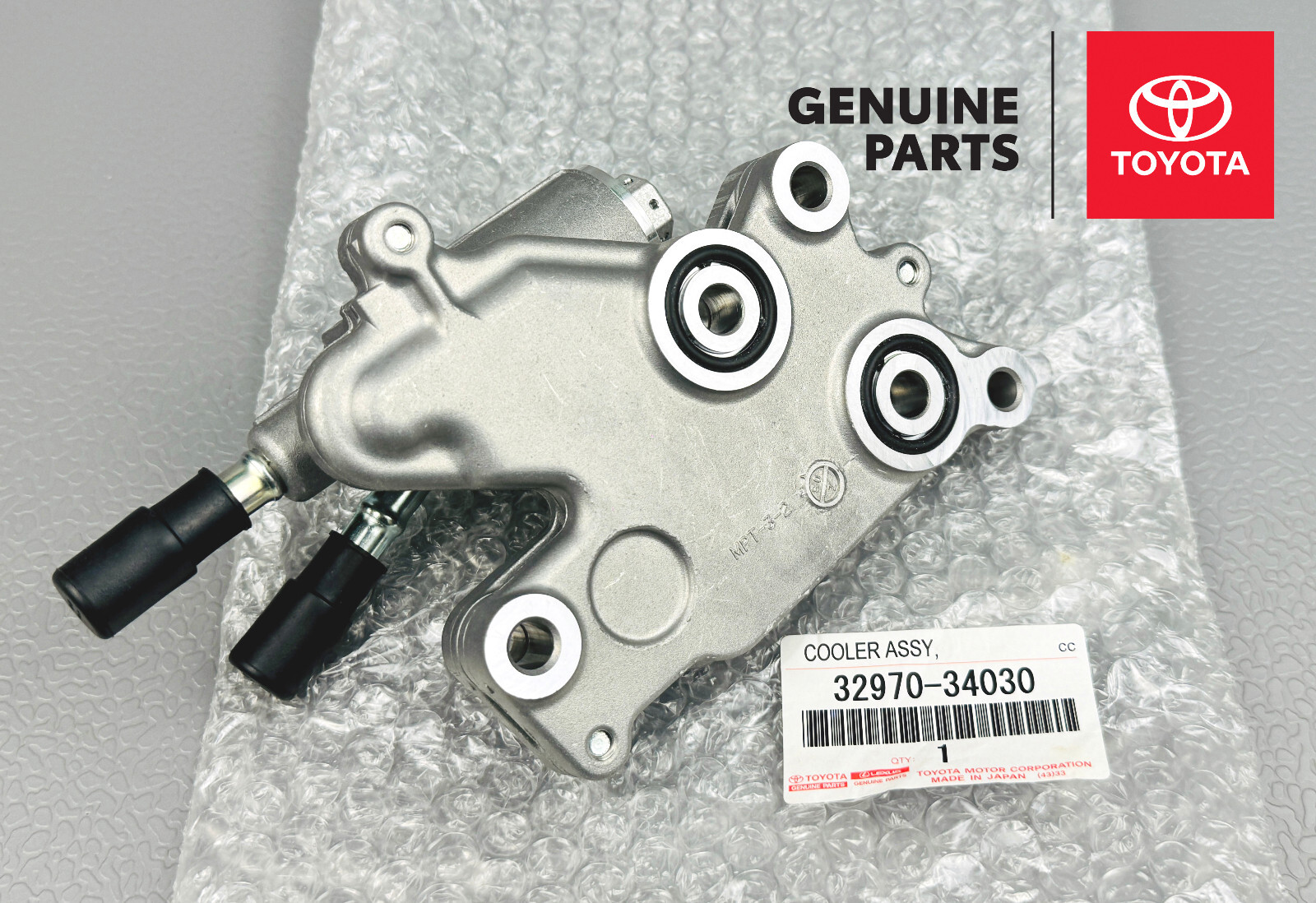 32970-34030 GENUINE TOYOTA COOLER ASSY, TRANSMISSION OIL W/THERMOSTAT 3297034030