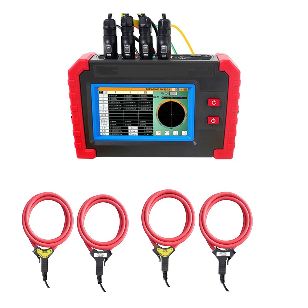 Three Phase Power Quality Analyzer with Touch Colorful Screen Clamp 10.0A~6000A