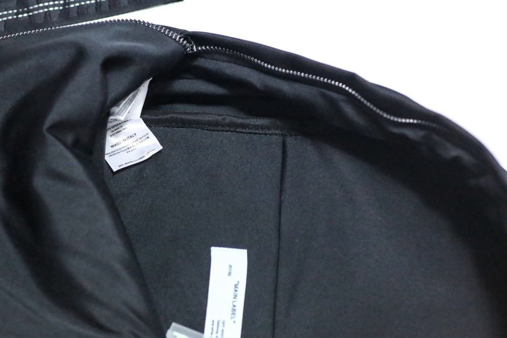 Off White Quote Black Backpack