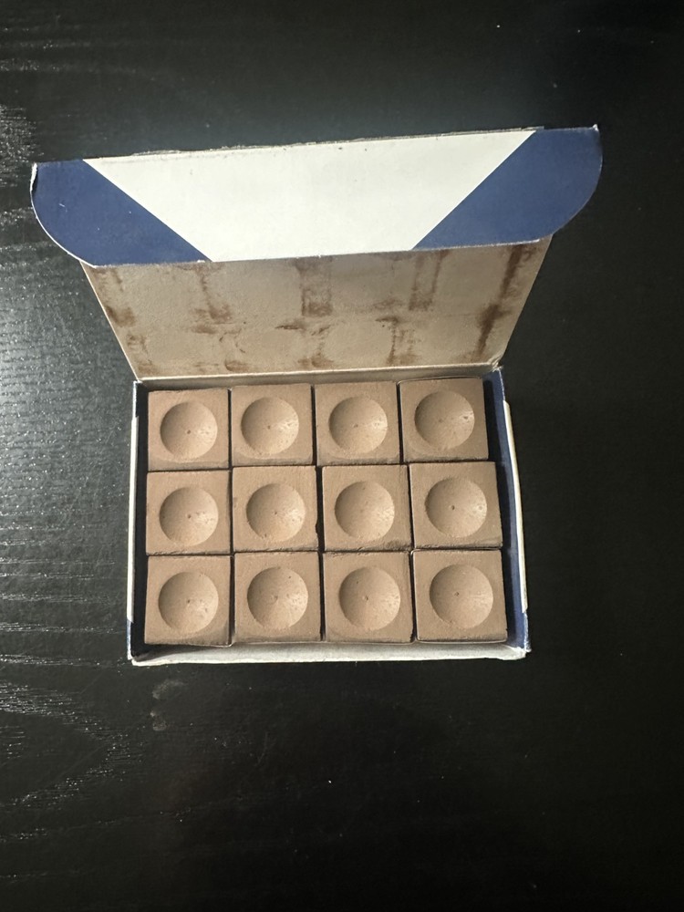 Silver Cup Billiard Chalk - ONE Dozen (Brown)