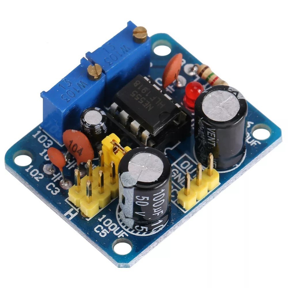 NE555 Pulse Frequency Generator Board LED Indication Continuous Output Range
