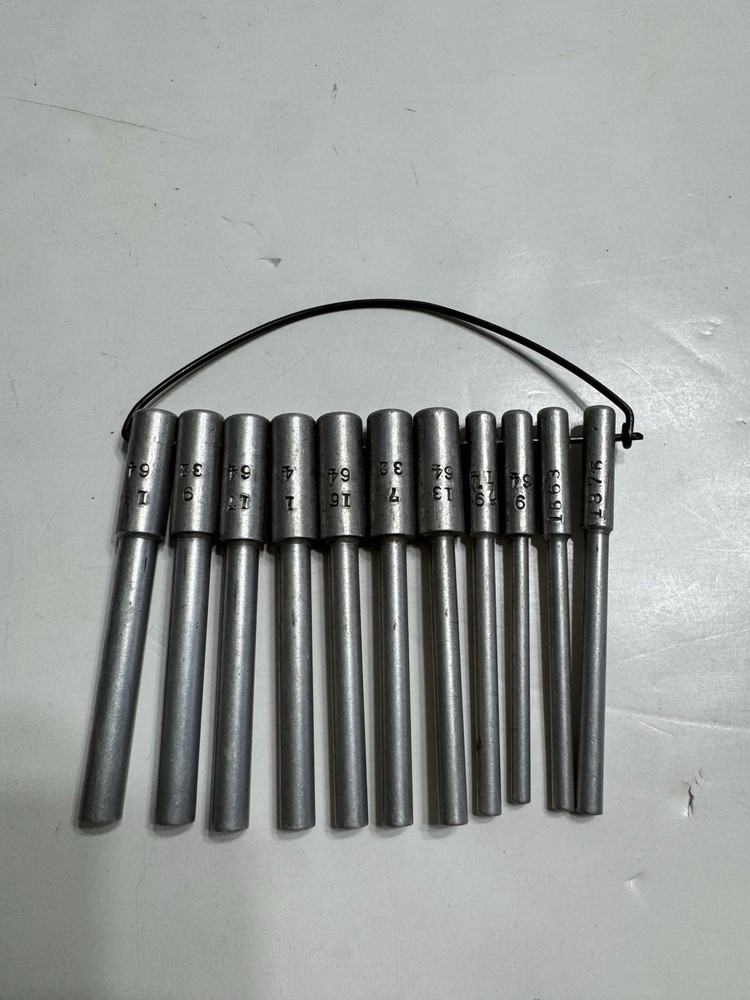 Numbered Drilling Tools Set Vintage