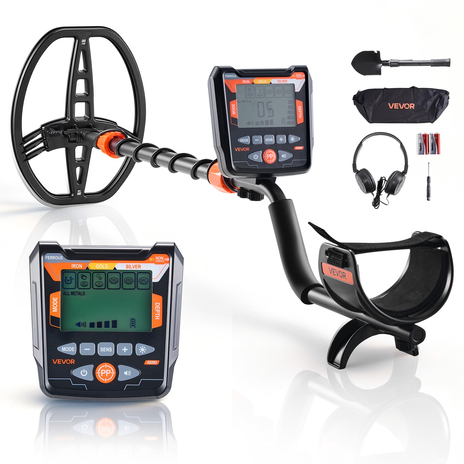 10 Inch LCD Metal Detector Waterproof Gold Digger Deep Sensitive Coil Hunter