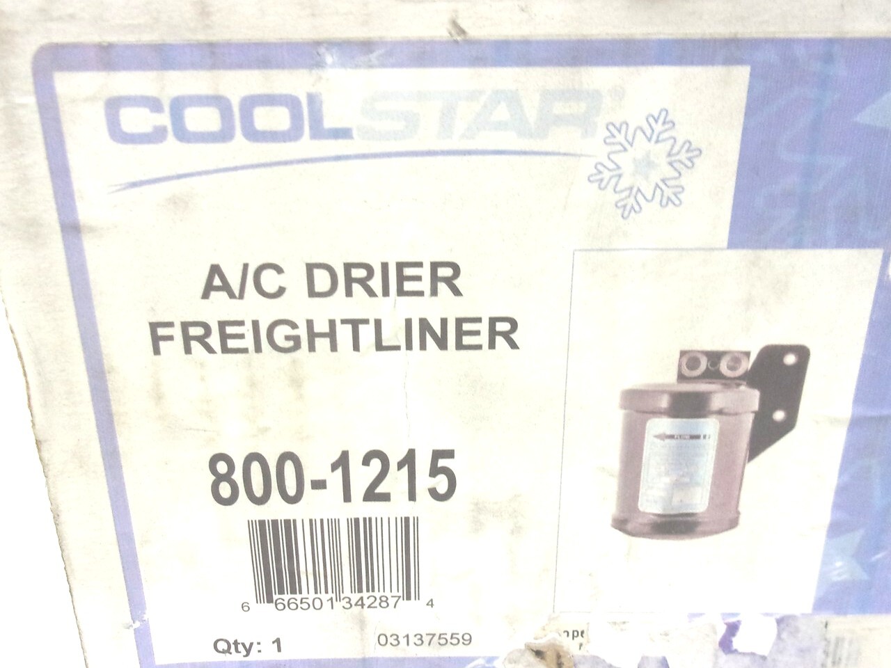 800-1215 NEW COOL STAR A/C RECEIVER DRIER R134A FITS FREIGHTLINER A22-63992-001