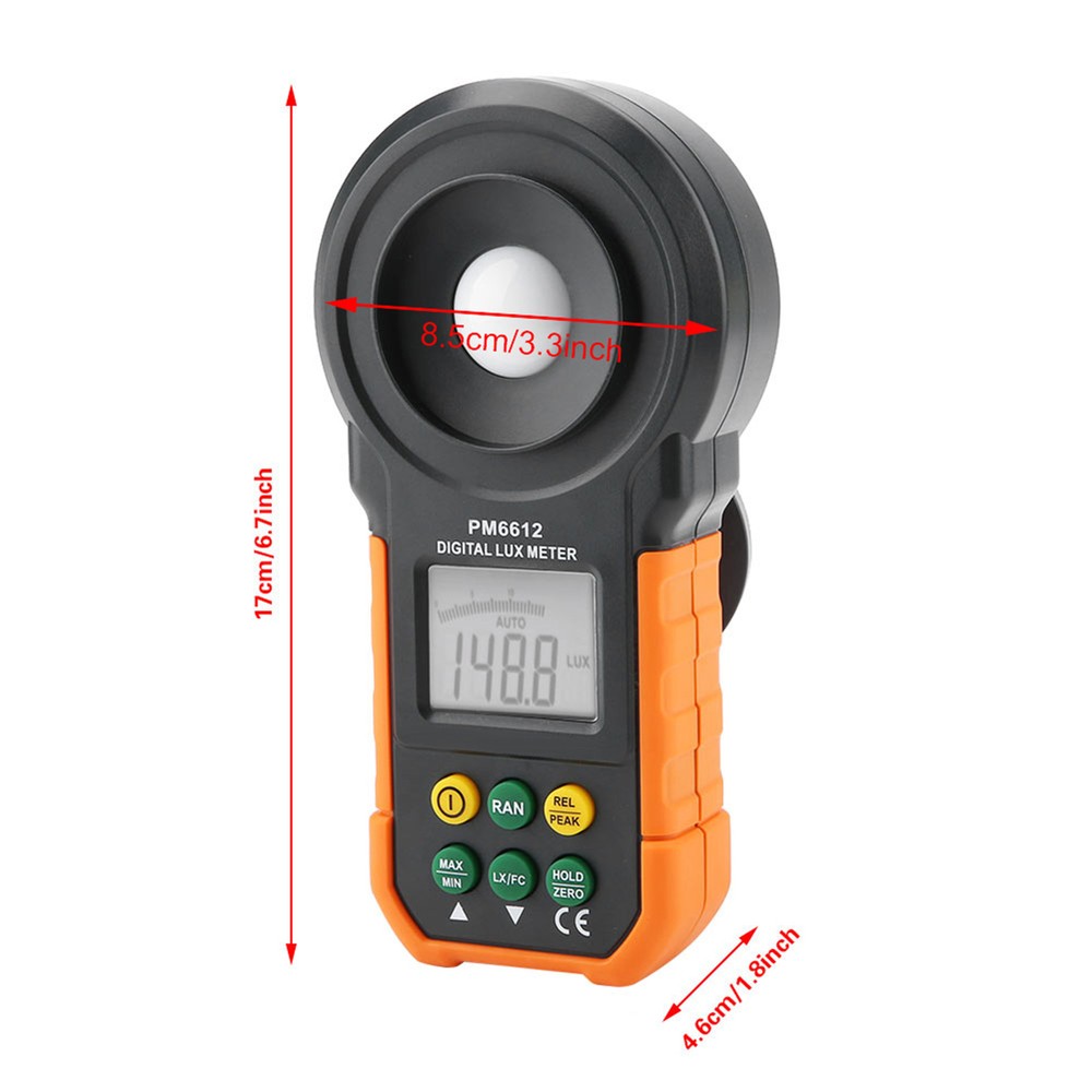 PEAKMETER PM6612 High Digital Light Meter Luxmeter