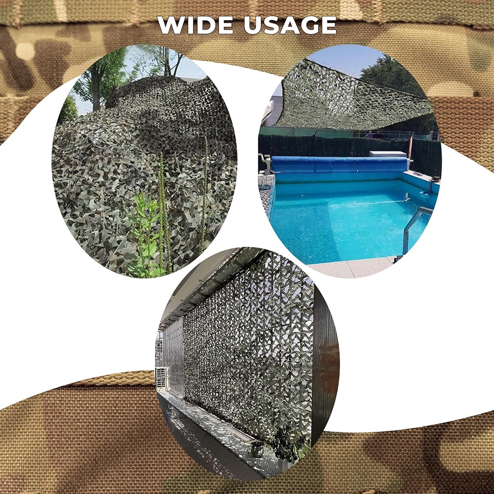 4.9x9.84ft Military Woodland Camouflage Netting Cutable Camo Net Camping Hunting