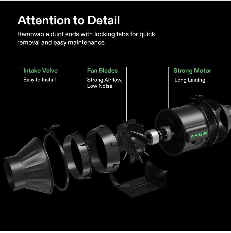 VIVOSUN T4 4" Inline Duct Fan