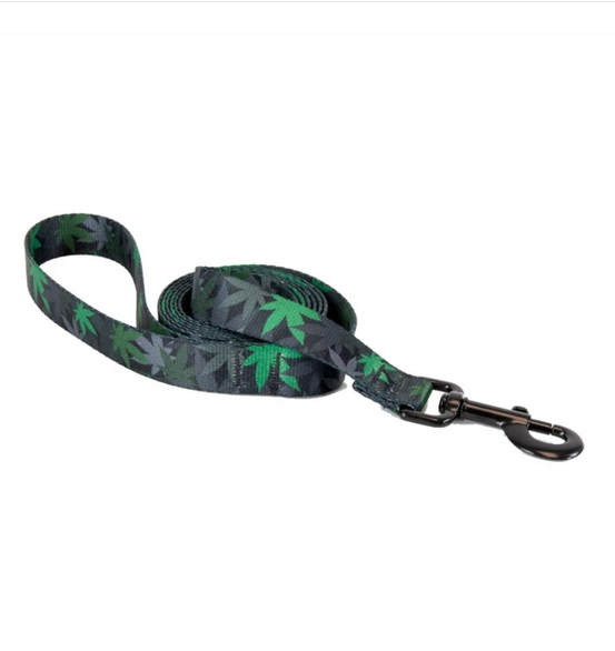 KUSH CAMO LEAF PATTERN DOG COLLARS LEASHES AWESOME!! NEW!!