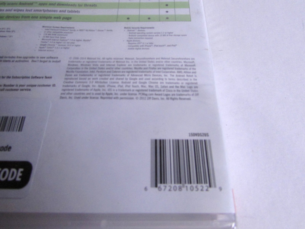 Webroot Secure Anywhere Internet Security 3 Devices for PC/MAC/Mobile NEW/SEALED