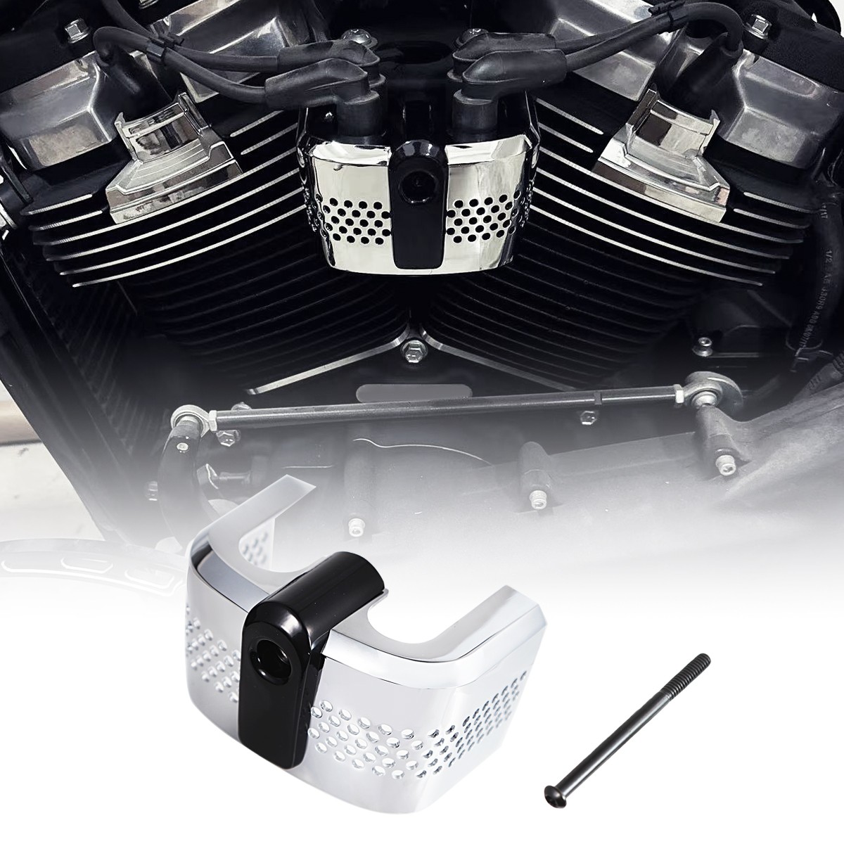 Chrome Metal gnition Coil Cover For Harley Softail Street Bob Breakout 18-22